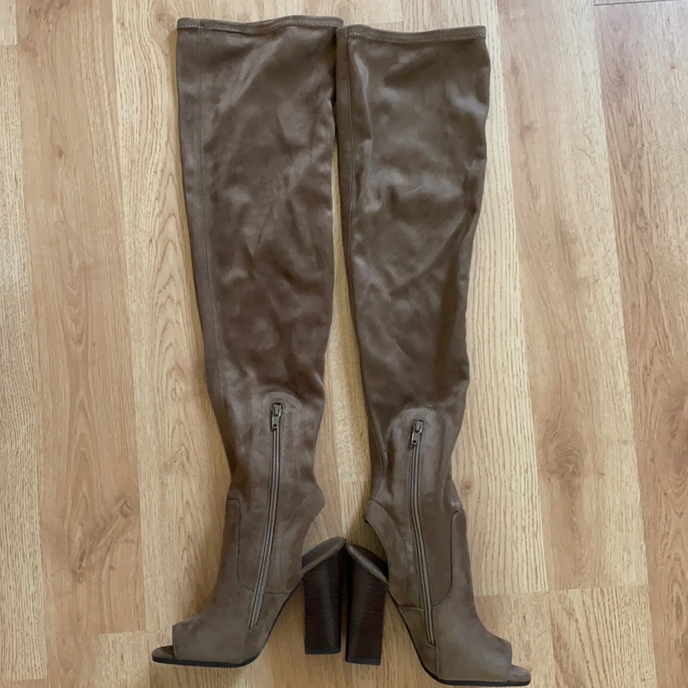 Aldo open toe over the knee boots
